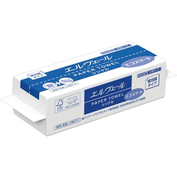 (株)EBS エリエール エルヴェール ペーパータオル エコスマート シングル 小判 紙包装タイプ 823671 WO店の通販は 5,230円