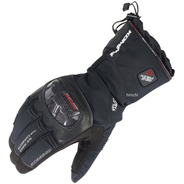 EK-200 コミネ KOMINE 秋冬モデル カーボンプロテクトエレクトリックグローブ 黒 Lサイズ 4573325727144 WO店の通販は