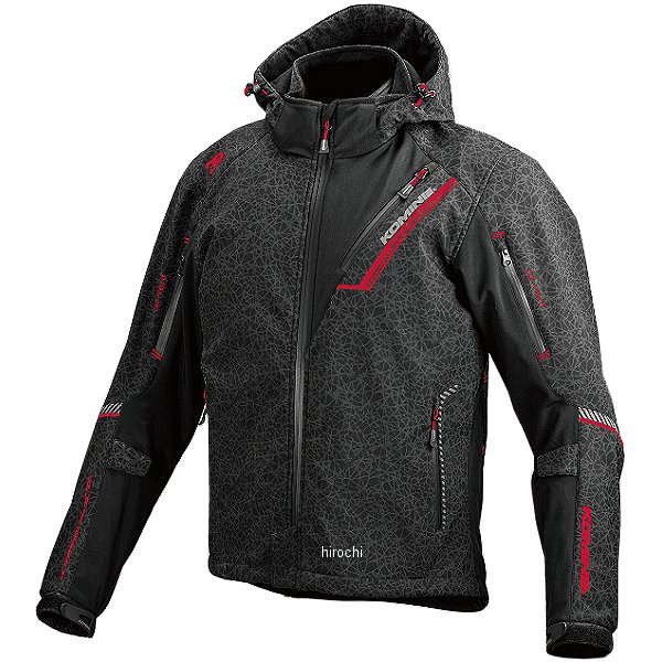 JK-579 コミネ KOMINE 秋冬モデル プロテクト ソフトシェルウインターパーカー IFU HRカラー 黒/赤 XLサイズ 4573325739512 WO店の通販は