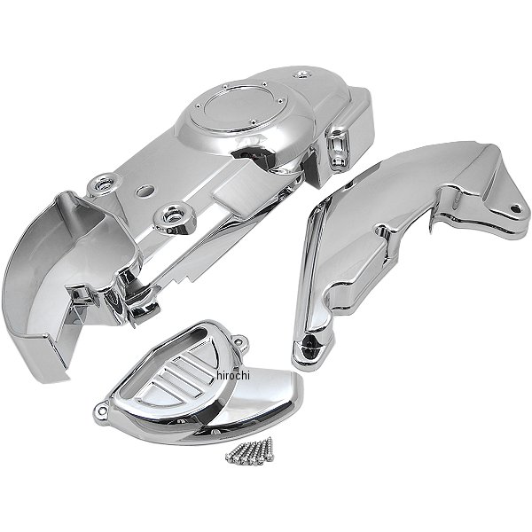 NBS バイクパーツセンター クランクケースカバー 3点セット アドレスV125G、S (CF46A、CF4EA、CF4MA) メッキ WO店