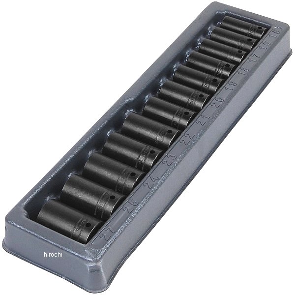 スナップオン Snap-on セミディープ インパクト メトリック ソケット 6ポイント 12個 セット (15mm-25mm、27mm) 312IMMS WO店