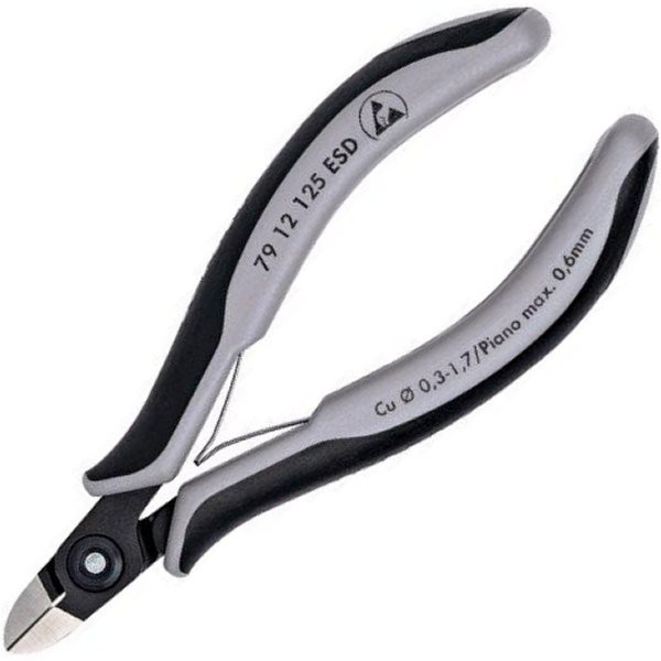 クニペックス KNIPEX 7912-125ESD エレクトロニクスニッパー-