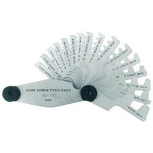 30-720 ＴＲＵＳＣＯ　アクメスクリューピッチゲージ　測定範囲２−２０ｍｍ　１２枚組 ＷＯ店の通販は 16,376円