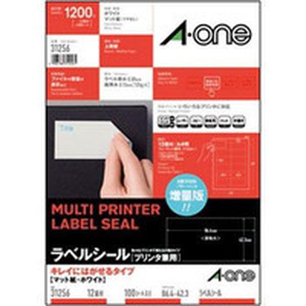 31256 Ａ−ｏｎｅ　ラベルシール（プリンタ兼用）キレイにはがせるタイプ　１２面 ＷＯ店 5,292円