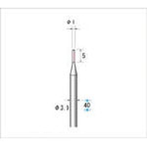 (株)ナカニシ ナカニシ 軸付砥石 10本入 円筒型 φ1×5×軸φ3 PA ＃240 42481-TN WO店