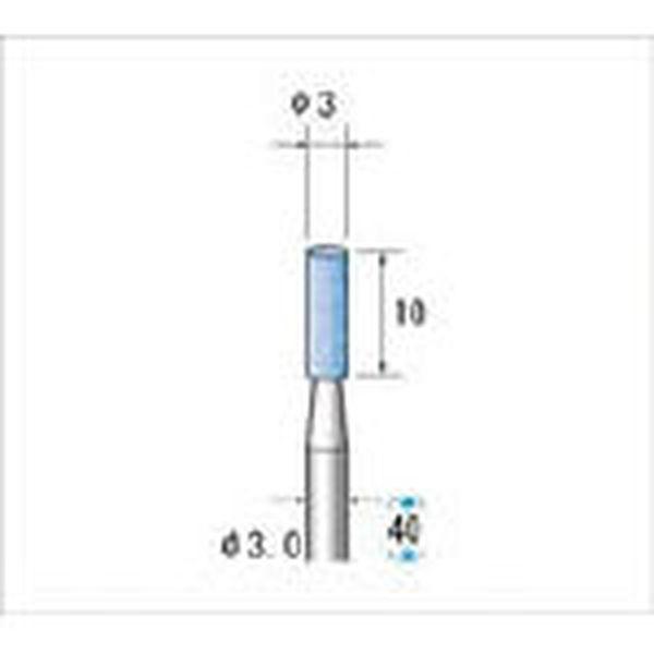 (株)ナカニシ ナカニシ 軸付砥石 10本入 円筒型 φ3×10×軸φ3 PA ＃120 42641-TN WO店