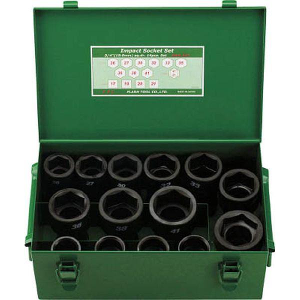 6WAS14 フラッシュツール(株) FPC インパクト セミロングソケット セット 差込角19mm 14pc 6WAS14-TN WO店
