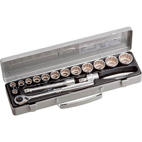 TONE(株) TONE ソケットレンチセット 差込角12.7mm 17点セット 12角(10mm〜) 760M8100-TN WO店