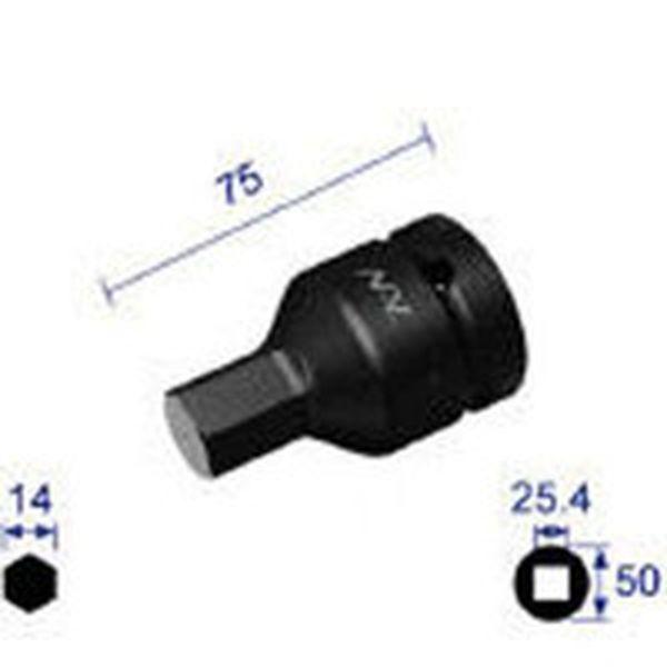 長堀工業(株) ナック ヘキサゴンレンチソケット 差込角25.4x対辺14mm 814C-TN WO店