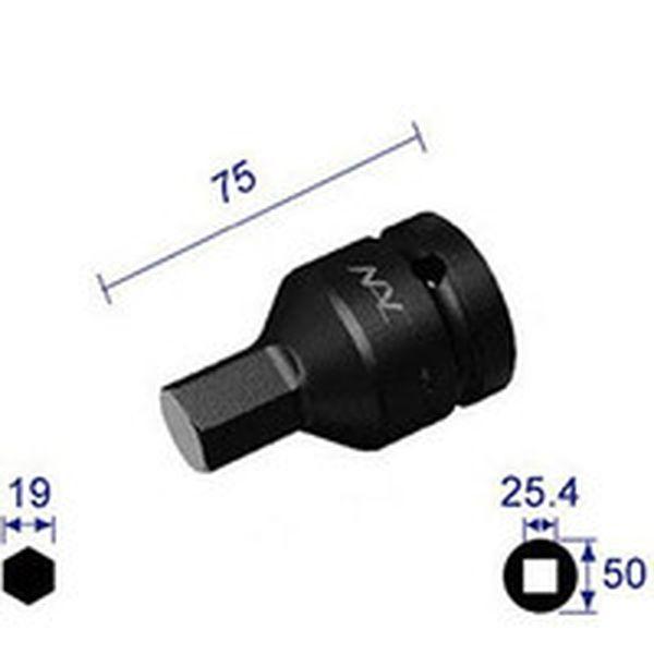 長堀工業(株) ナック ヘキサゴンレンチソケット 差込角25.4x対辺19mm 819C-TN WO店