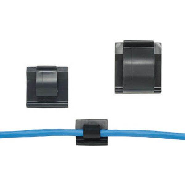 ACC19-A-C20 パンドウイット　固定具　コードクリップ　ゴム系粘着テープ付　黒 ＷＯ店の通販は