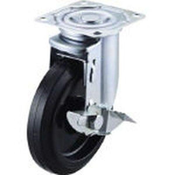 AHG150NRBDS (株)ワコーパレット ワコーパレット エアーキャスター(自在車ストッパー付) 150mm ゴム車 AHG150NRBDS-TN WO店