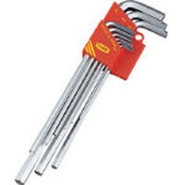 TONE(株) TONE マスターツールロング六角棒L形レンチセット 吋目 9pcs ALB900-TN WO店