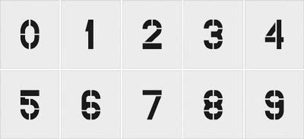 ASTSETN10065 818-6167 (株)アイマーク IM ステンシル 0〜9 1セット10枚単位 文字サイズ100×65mm ＷＯ店の通販は