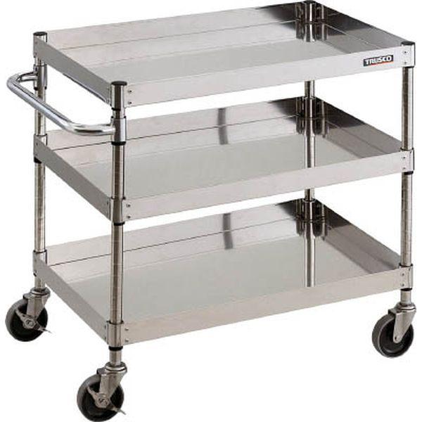 ステンレスワゴン クリーンフェニックスワゴン SUS304 W600×D400×H740 3段 SUS金具 CPE3763SC-TN WO店