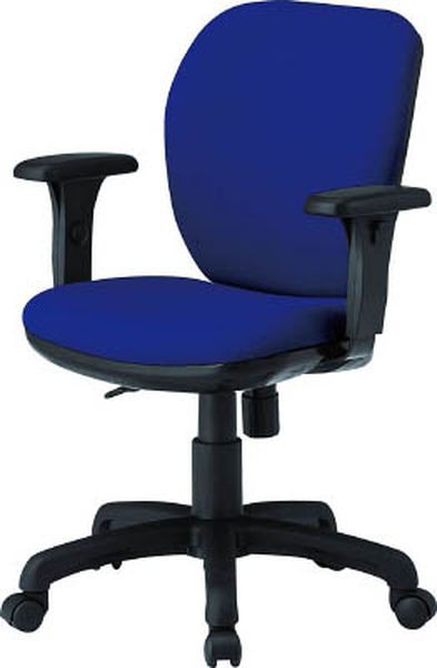FST77ATNV 818-4964 藤沢工業(株) TOKIO オフィスチェア T字肘付 ネイビー ＷＯ店