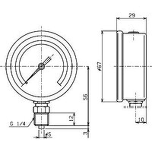 GLT216MP  右下精器製造(株) 右下 グリセリン-T AU1/4×60×6MPA GLT216MP-TN WO店