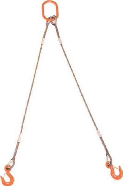 GRE2P9S2  トラスコ中山(株) TRUSCO 2本吊りWスリング フック付き 9mmX2m WO店の通販は 19,443円