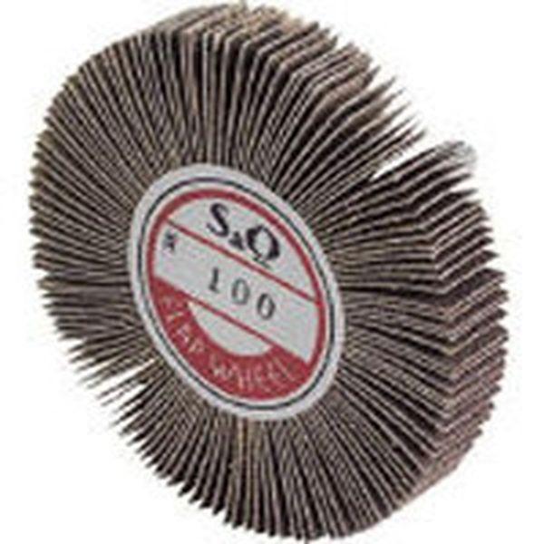 (株)ムラコ MURAKO 軸付フラップ金具無し 外径80 幅15 軸径6mm 40＃ 5個入り KN801540-TN WO店