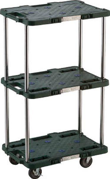 MPB503JSGN  トラスコ中山(株) TRUSCO ルートバン 3段式 370X500 4輪自在S付 緑 WO店の通販は