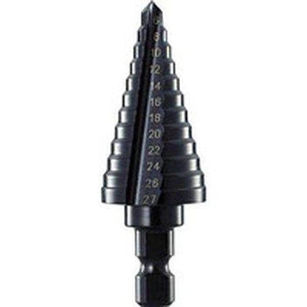 NMS-27 ＴＲＵＳＣＯ　ステップドリル　２枚刃黒染め表面処理　６〜２７ｍｍ　段数１２ ＷＯ店の通販は 9,065円