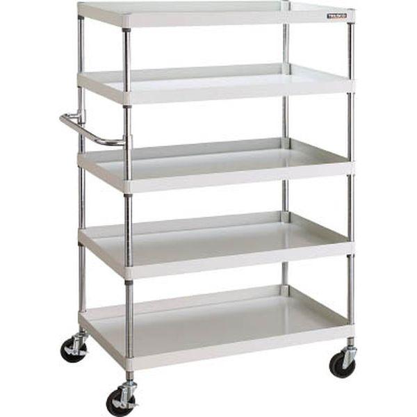 PEW1595W ツールワゴン フェニックスワゴン 省音 900X600XH1500 5段 ホワイト PEW1595W-TN WO店