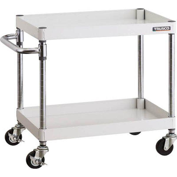 PEW662G75YG トラスコ中山(株) TRUSCO フェニックスワゴン 600X400 2段 Φ75ゴム車輪 YG色 WO店の通販は