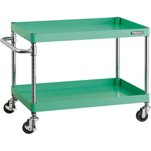 PEW672YG ツールワゴン フェニックスワゴン 省音 750X500XH600 2段 ヤンググリーン PEW672YG-TN WO店