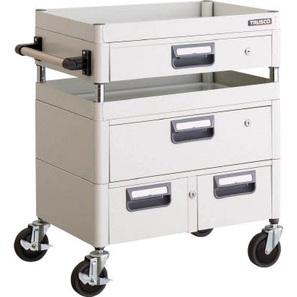 PEW762VWZW ツールワゴン フェニックスワゴン 抗菌 省音 600X400XH740 引出付 ホワイト PEW762VWZW-TN WO店