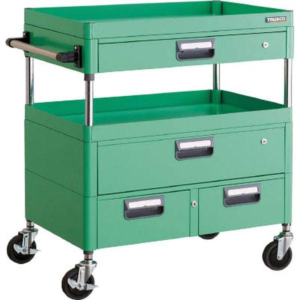 PEW972VWZYG ツールワゴン フェニックスワゴン 省音 750X500XH880 引出付 ヤンググリーン PEW972VWZYG-TN WO店