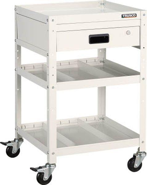 RBW843VW 818-3189 トラスコ中山(株) TRUSCO ラビットワゴン 400X350 引出1段付 ゴム車輪 W色 ＷＯ店の通販は 21,519円