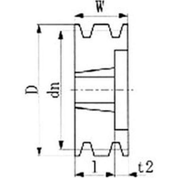 SPA1703  エバオン(株) EVN ブッシングプーリー SPA 170mm 溝数3 SPA1703-TN WO店