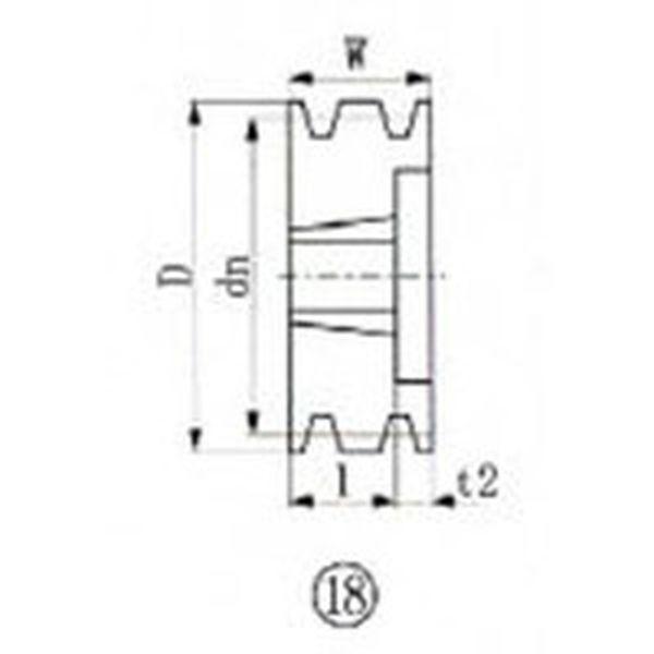 SPB1323  エバオン(株) EVN ブッシングプーリー SPB 132mm 溝数3 SPB1323-TN WO店