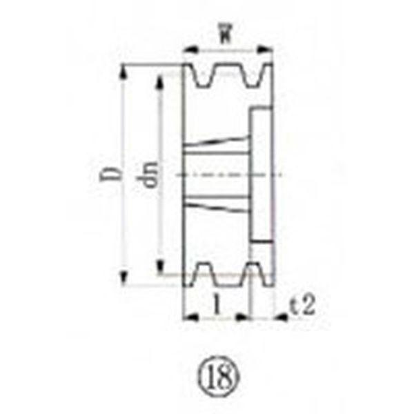 SPB2063  エバオン(株) EVN ブッシングプーリー SPB 206mm 溝数3 SPB2063-TN WO店