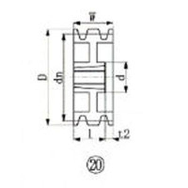 SPB230-3 ＥＶＮ　ブッシングプーリー　ＳＰＢ　２３０ｍｍ　溝数３ ＷＯ店の通販は