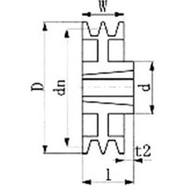 SPZ236-2 ＥＶＮ　ブッシングプーリー　ＳＰＺ　２３６ｍｍ　溝数２ ＷＯ店の通販は