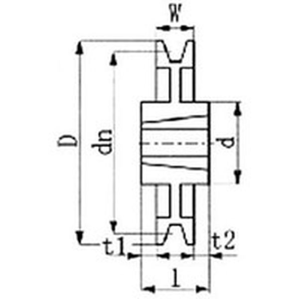 SPZ315-1 ＥＶＮ　ブッシングプーリー　ＳＰＺ　３１５ｍｍ　溝数１ ＷＯ店の通販は