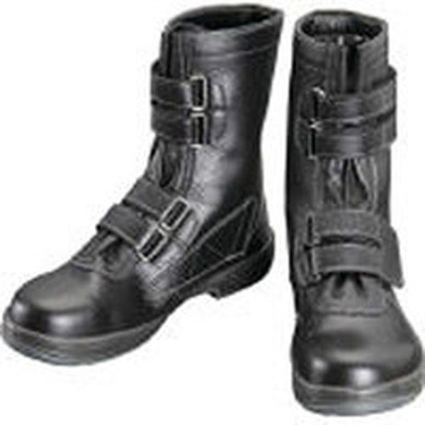 SS38-25.5 シモン　安全靴　長編上靴マジック式　ＳＳ３８黒　２５．５ｃｍ ＷＯ店の通販は