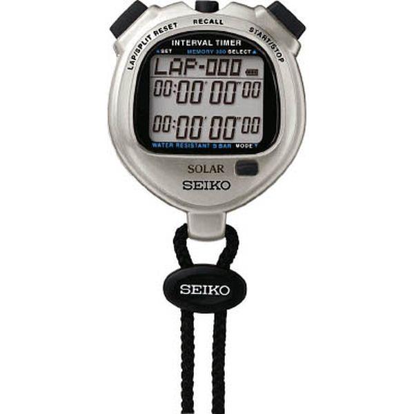 セイコーウォッチ(株) SEIKO ストップウオッチソーラー インターバル メタリックシルバー WO店