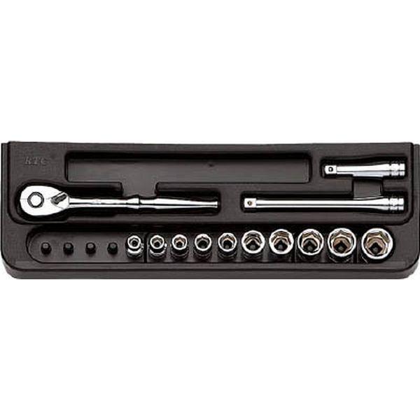 京都機械工具(株) KTC 6.3sq.ソケットレンチセット(13点) 差込角1/4インチ TB210B-TN WO店
