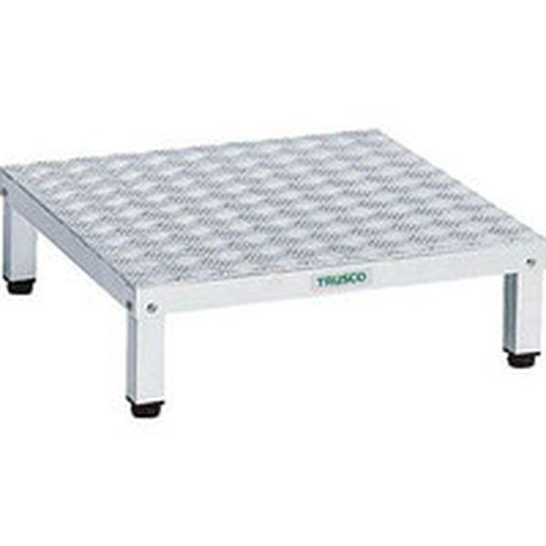 トラスコ中山 高床式アルミ製ステップ グレーチング仕様 600×600×H190〜220 TFSGH-0660AL (65-2669-86)