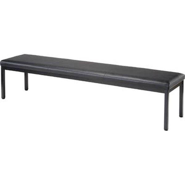 TMC1844BK トラスコ中山(株) TRUSCO ロビーチェア 背なし 1800×420×420H ブラック TMC1844BK-TN WO店