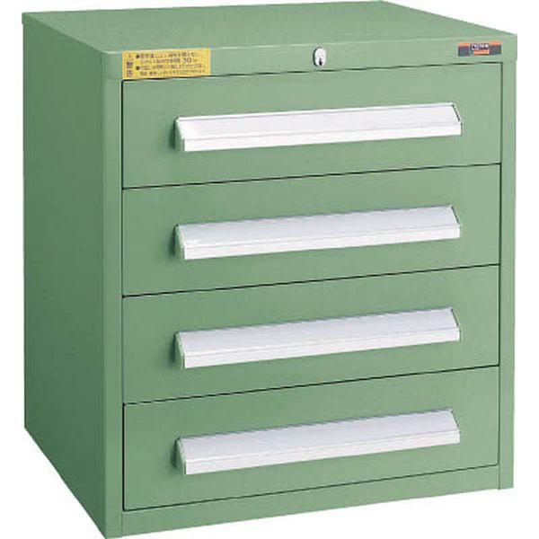 WLVR542 トラスコ中山(株) TRUSCO WLVR型キャビネット 500X412XH540 引出4段 緑 WLVR542GN-TN WO店