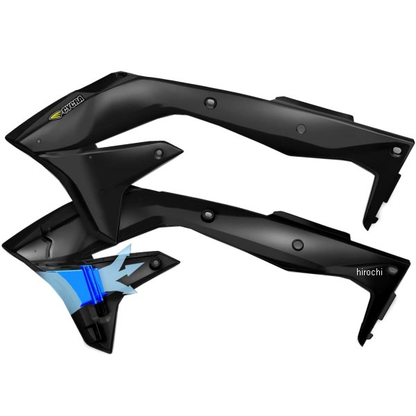 サイクラ CYCRA ラジエーターシュラウド 19年-20年 カワサキ KX250 黒 124254-TR WO店