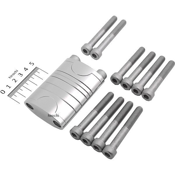 バイクマスター BikeMaster 1インチ(25.4mm) ハンドルバー ライザー シルバー 152270-TR WO店