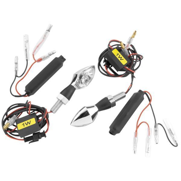 バイクマスター BikeMaster LEDウインカー マイクロ ブライト 黒 266237-TR WO店の通販は