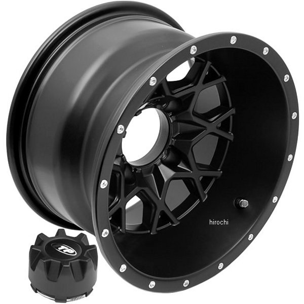 ITP ホイール ハリケーン 12x7 2+5 4/110 マットブラック 373828-TR WO店