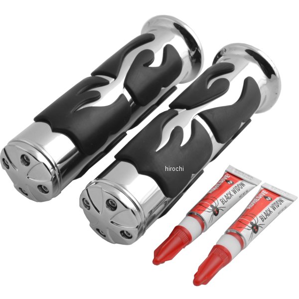 クリアキン Kuryakyn ISO フレイム グリップ VTX1300、シャドウ