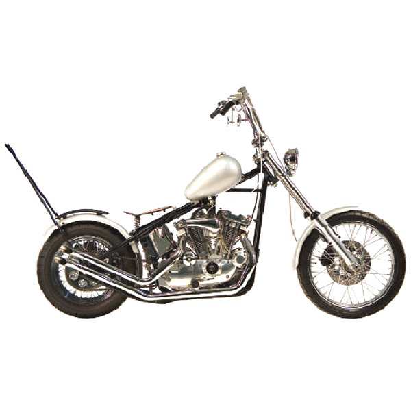 70-84 ショベルヘッド<BR>パウコ製 アップスイープ マフラー