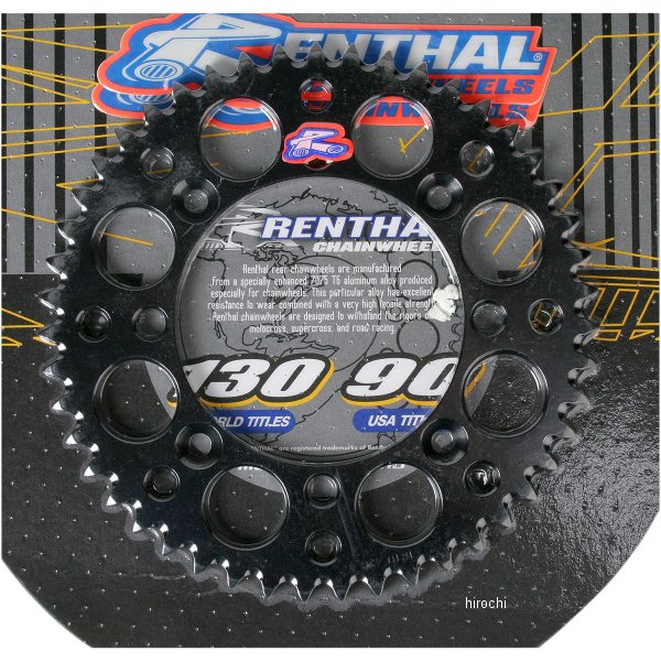 レンサル RENTHAL リア スプロケット 50T/428 89年以降 YZ、RM アルミ 黒 801182-TR WO店